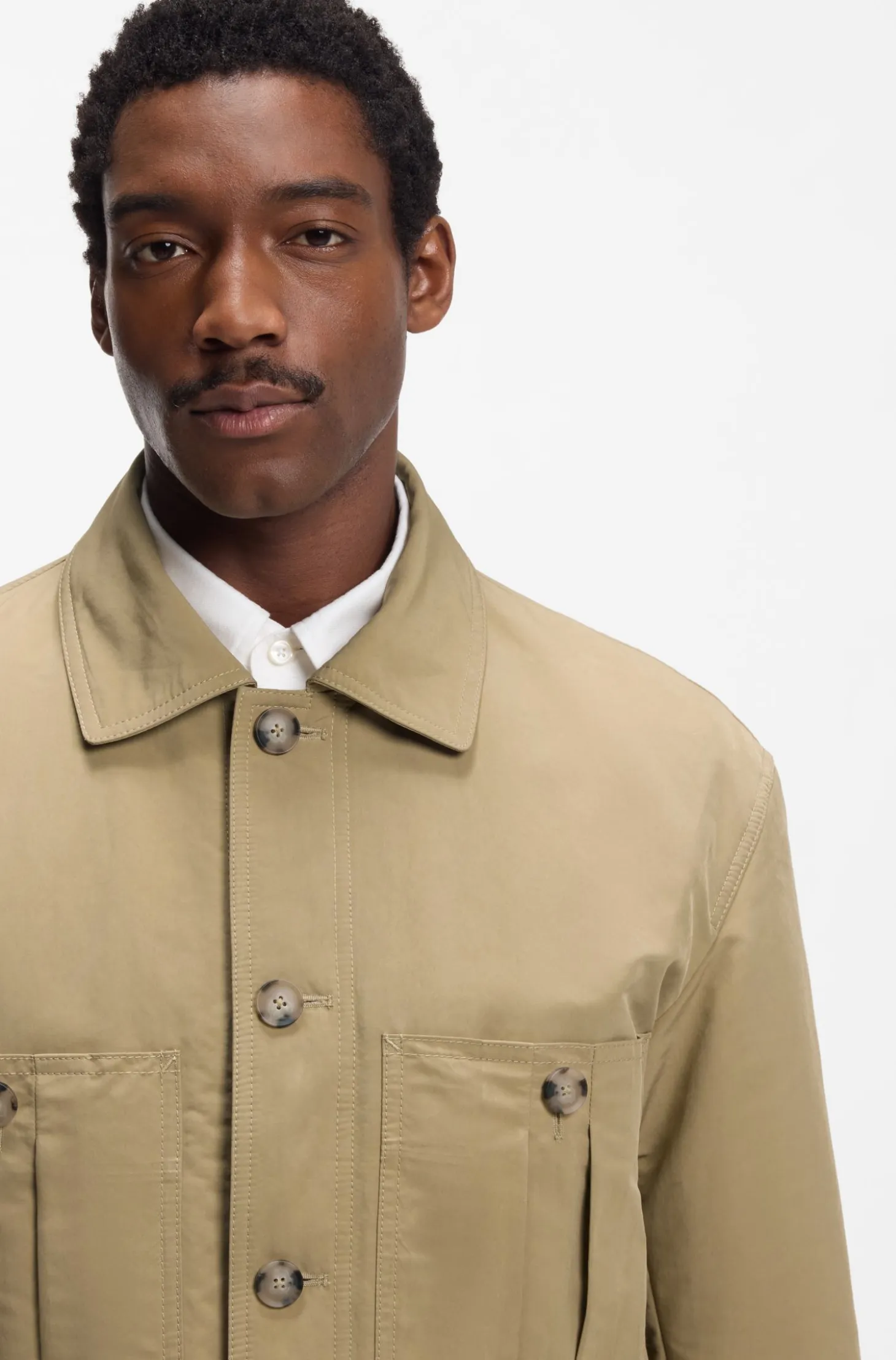 Water-repellent jacket in peached fabric