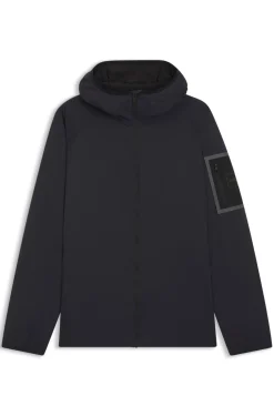 Water-repellent jacket with adjustable hem