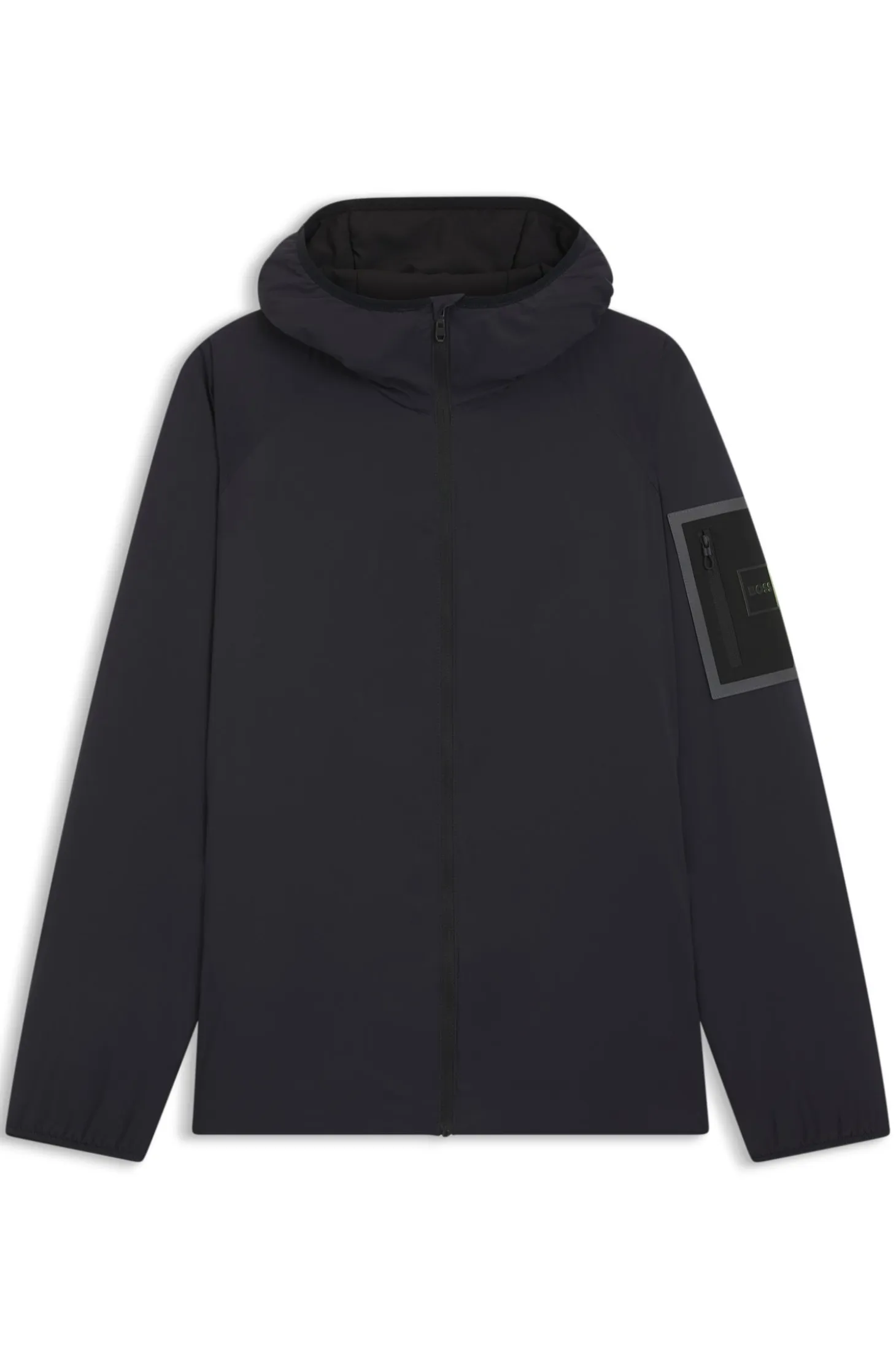 Water-repellent jacket with adjustable hem