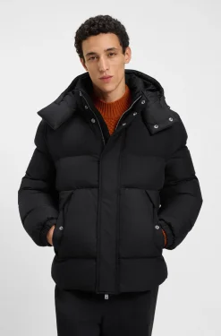 Water-repellent jacket with logo badge