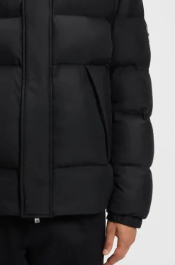 Water-repellent jacket with logo badge