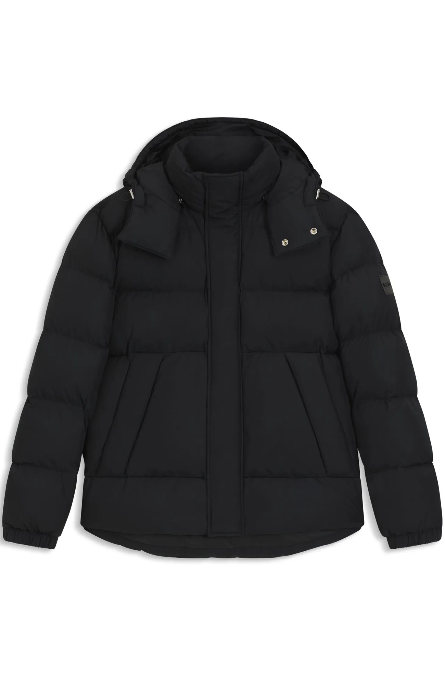 Water-repellent jacket with logo badge