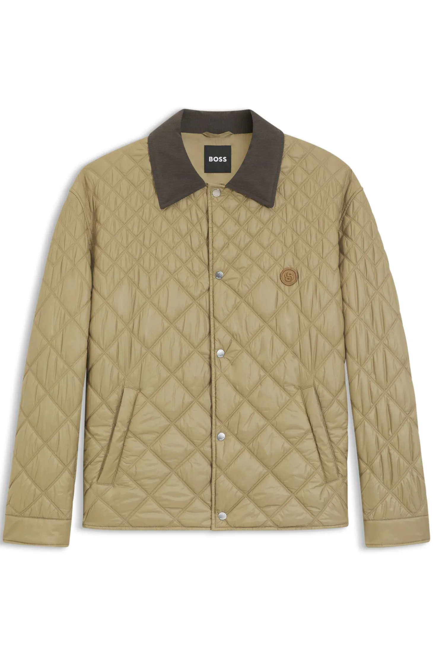 Water-repellent jacket with mixed quilting