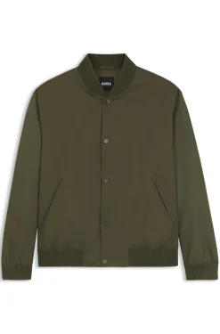 Water-repellent jacket with monogram-pattern sleeves