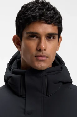 Water-repellent parka jacket with down filling