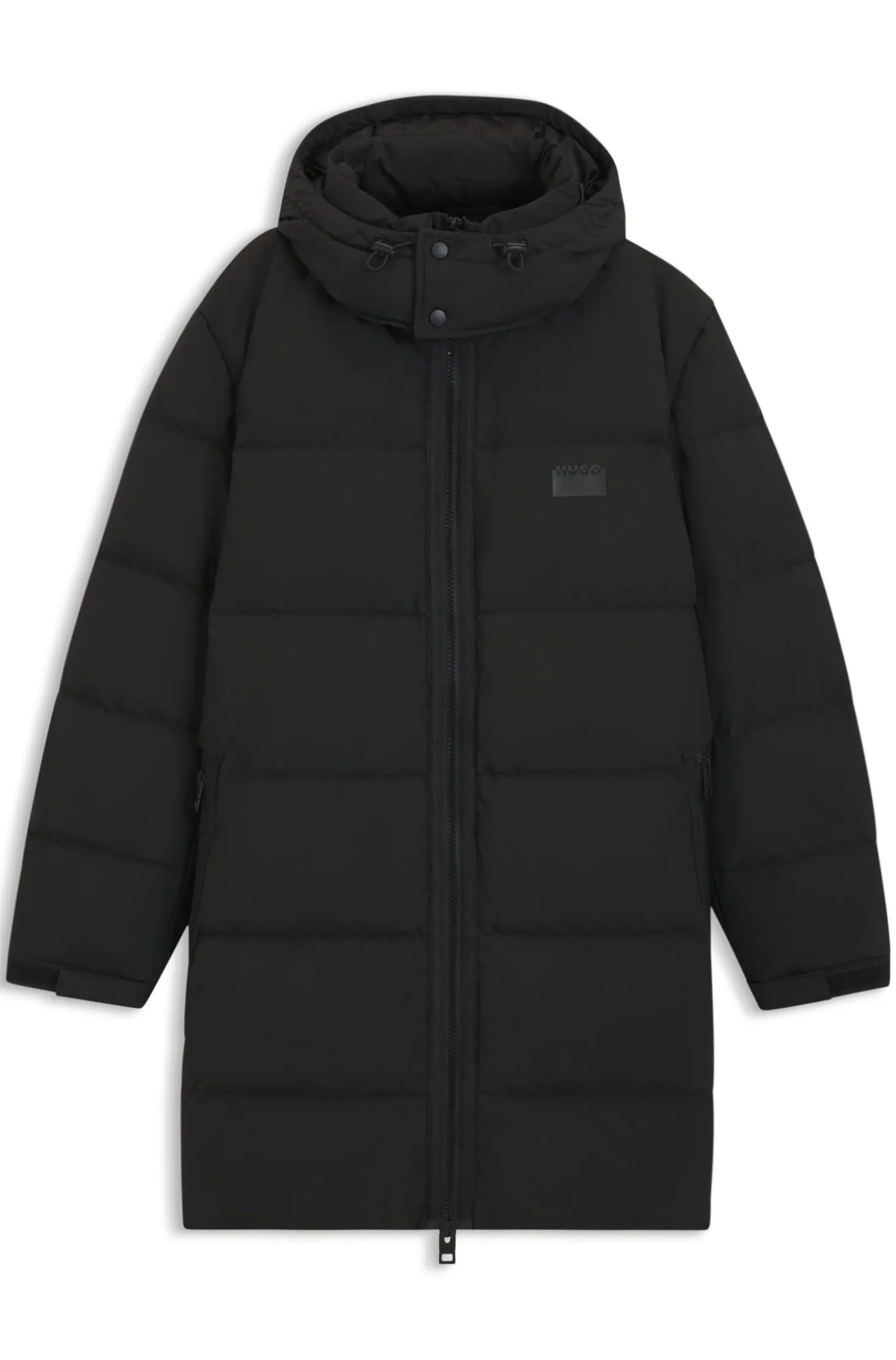 Water-repellent puffer coat with down filling