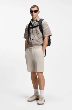 Water-repellent regular-fit shorts in quick-dry twill