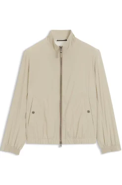 Water-repellent zipped jacket with two-way stretch