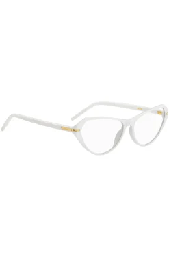 White-acetate optical frames with gold-tone hardware