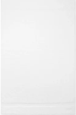 White cotton bath sheet with tonal embroidered logo