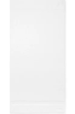 White cotton bath towel with embroidered logo