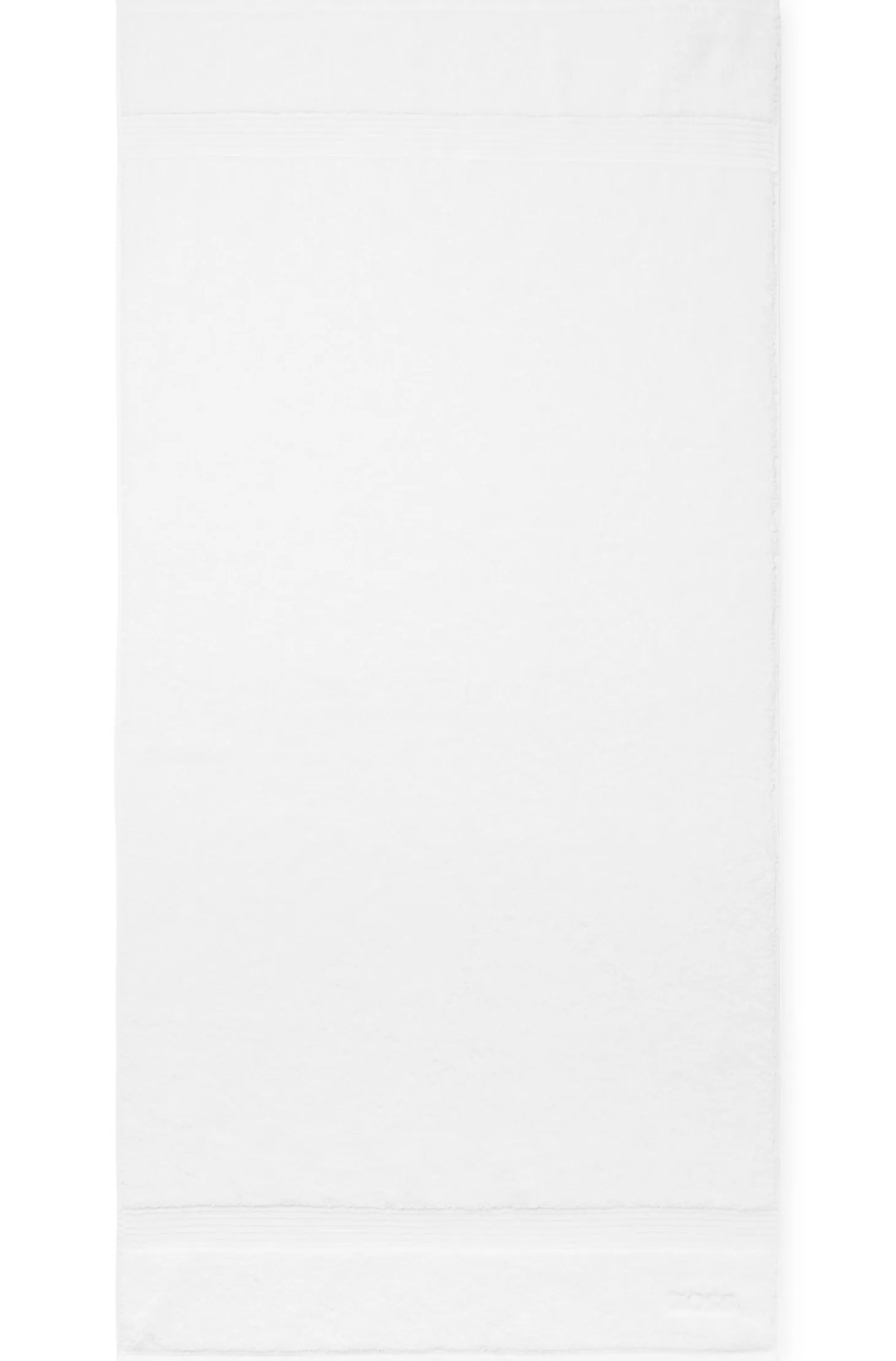 White cotton bath towel with embroidered logo