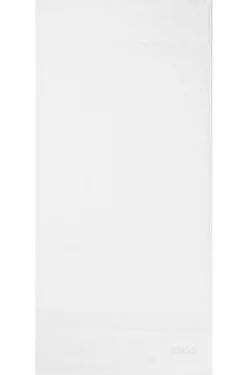 White cotton hand towel with embroidered logo