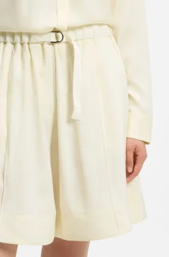 Wide-leg Bermuda shorts with elasticated waistband