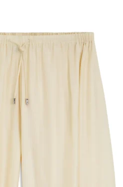 Wide-leg-fit trousers blended with modal
