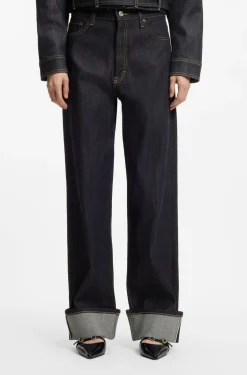Wide-leg jeans in Japanese selvedge denim