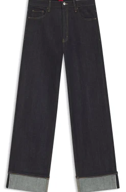 Wide-leg jeans in Japanese selvedge denim