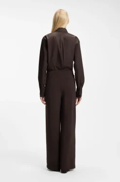 Wide-leg relaxed-fit trousers with Double B logo
