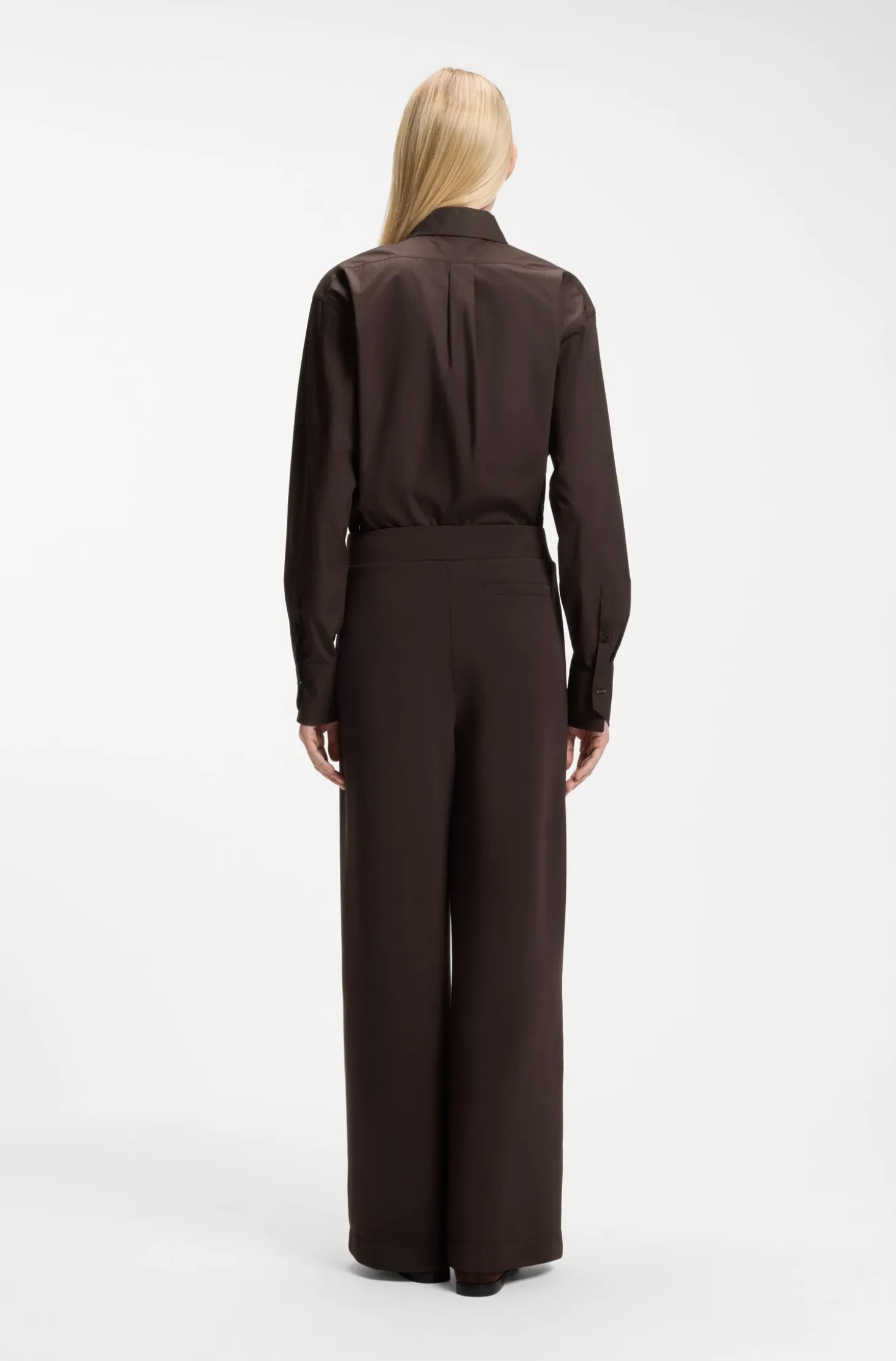 Wide-leg relaxed-fit trousers with Double B logo