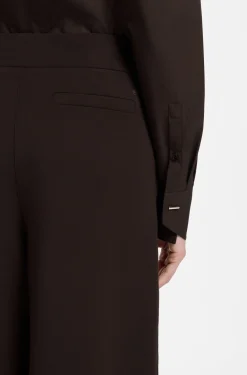 Wide-leg relaxed-fit trousers with Double B logo
