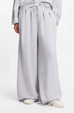 Wide-leg tracksuit bottoms in a cotton blend
