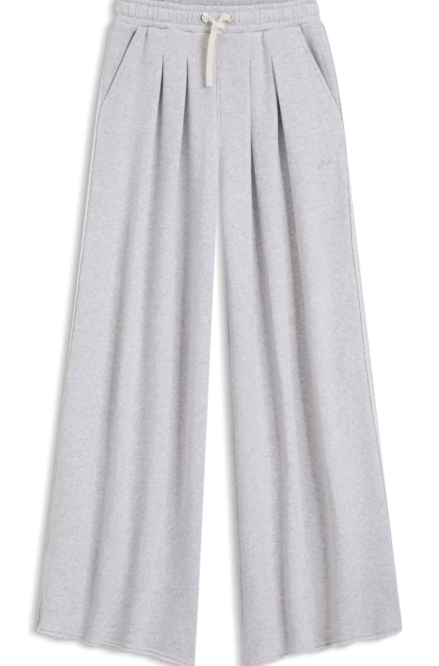 Wide-leg tracksuit bottoms in a cotton blend