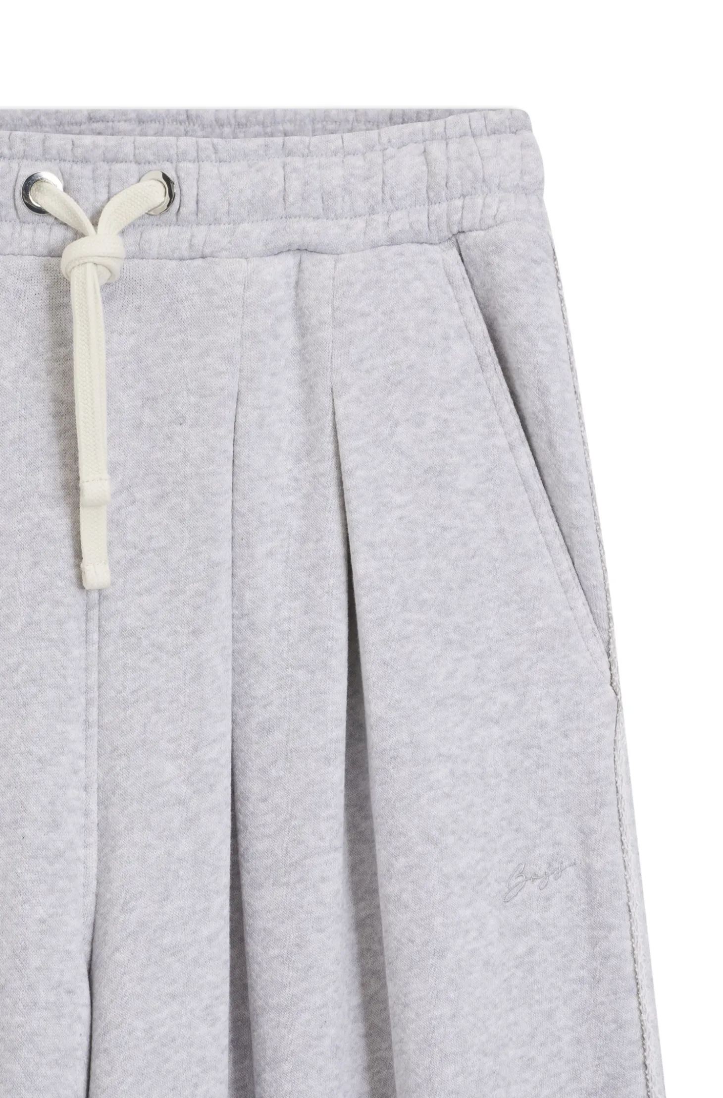Wide-leg tracksuit bottoms in a cotton blend