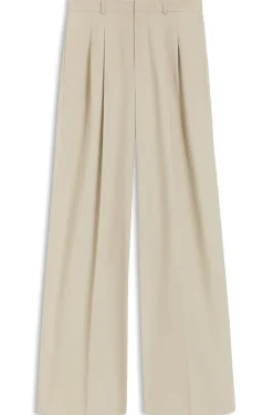 Wide-leg trousers in stretch cotton
