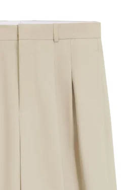 Wide-leg trousers in stretch cotton