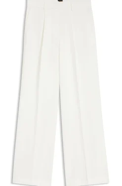 Wide-leg trousers in stretch fabric