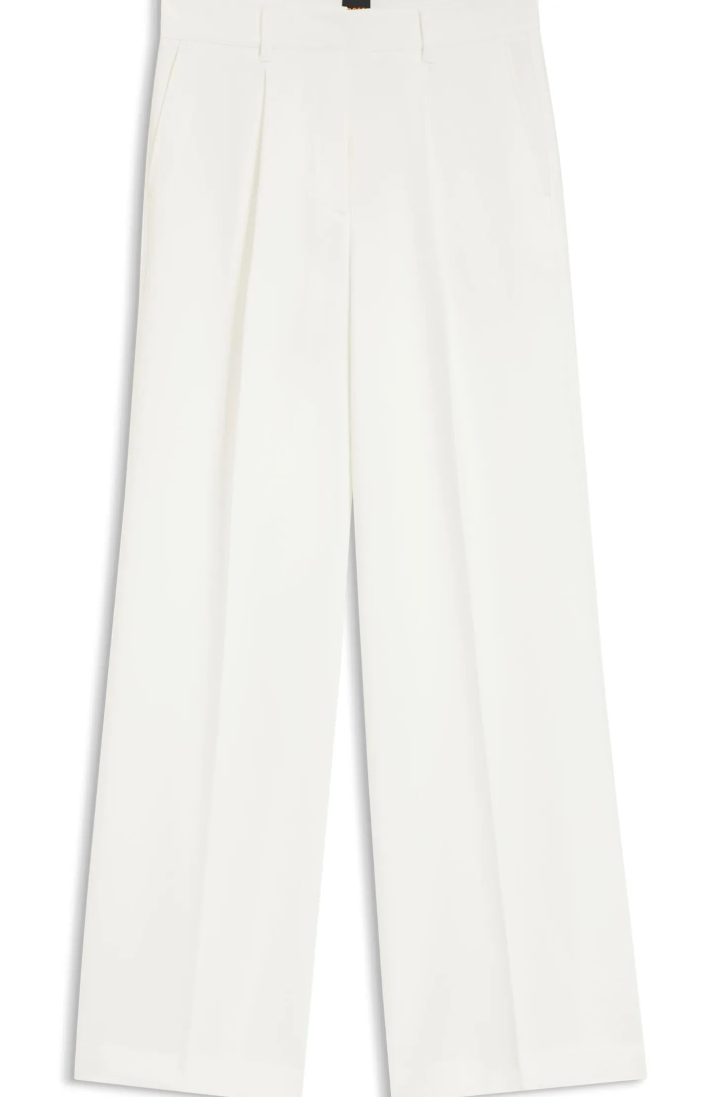 Wide-leg trousers in stretch fabric