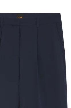 Wide-leg trousers in stretch fabric