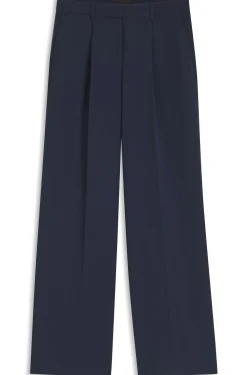 Wide-leg trousers in stretch fabric