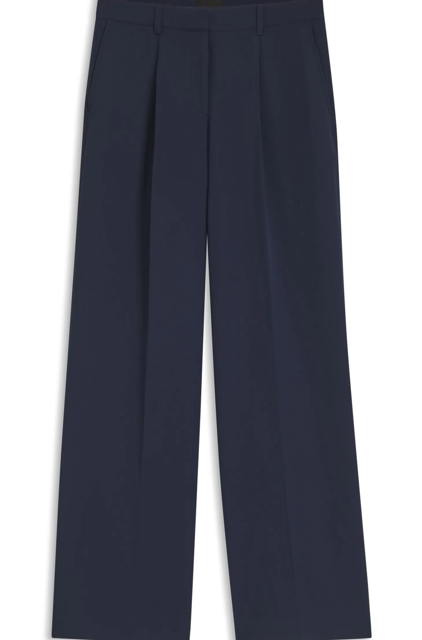 Wide-leg trousers in stretch fabric
