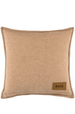 Wool-blend cushion cover with Double B monogram