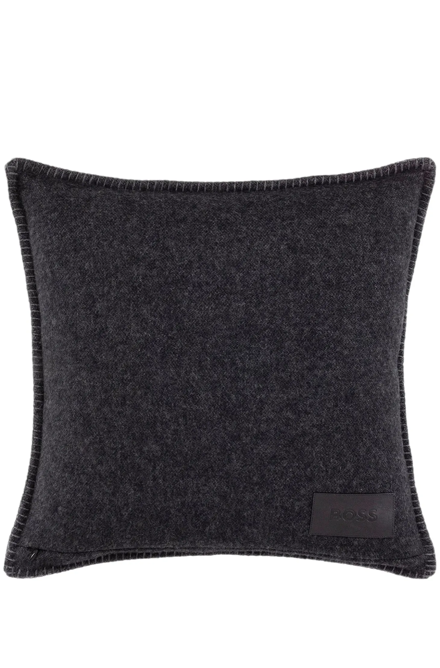 Wool-blend cushion cover with Double B monogram
