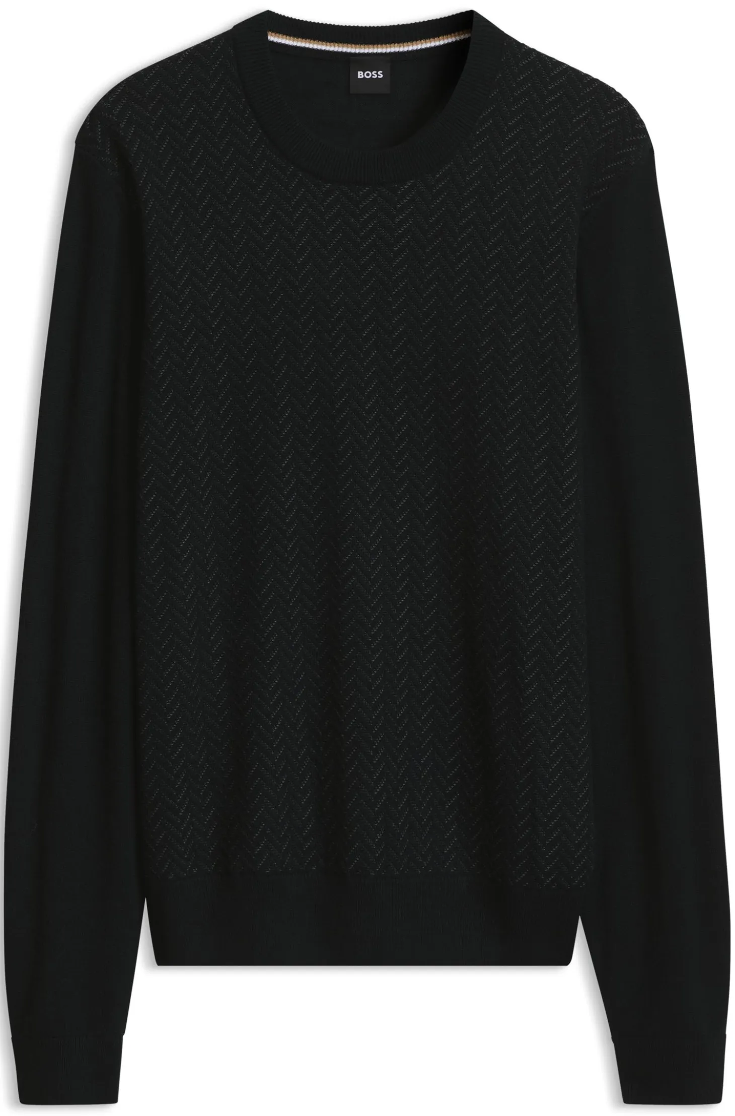 Wool-blend sweater with a textured front