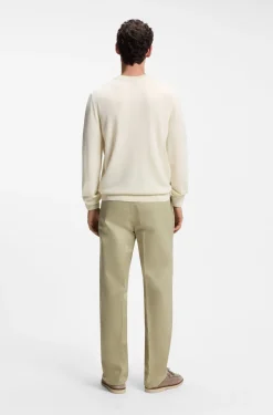 Wool-blend sweater with a textured front