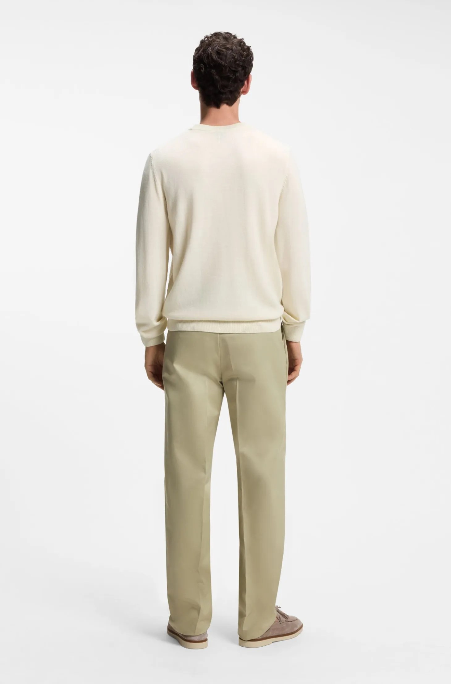 Wool-blend sweater with a textured front