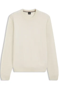 Wool-blend sweater with a textured front