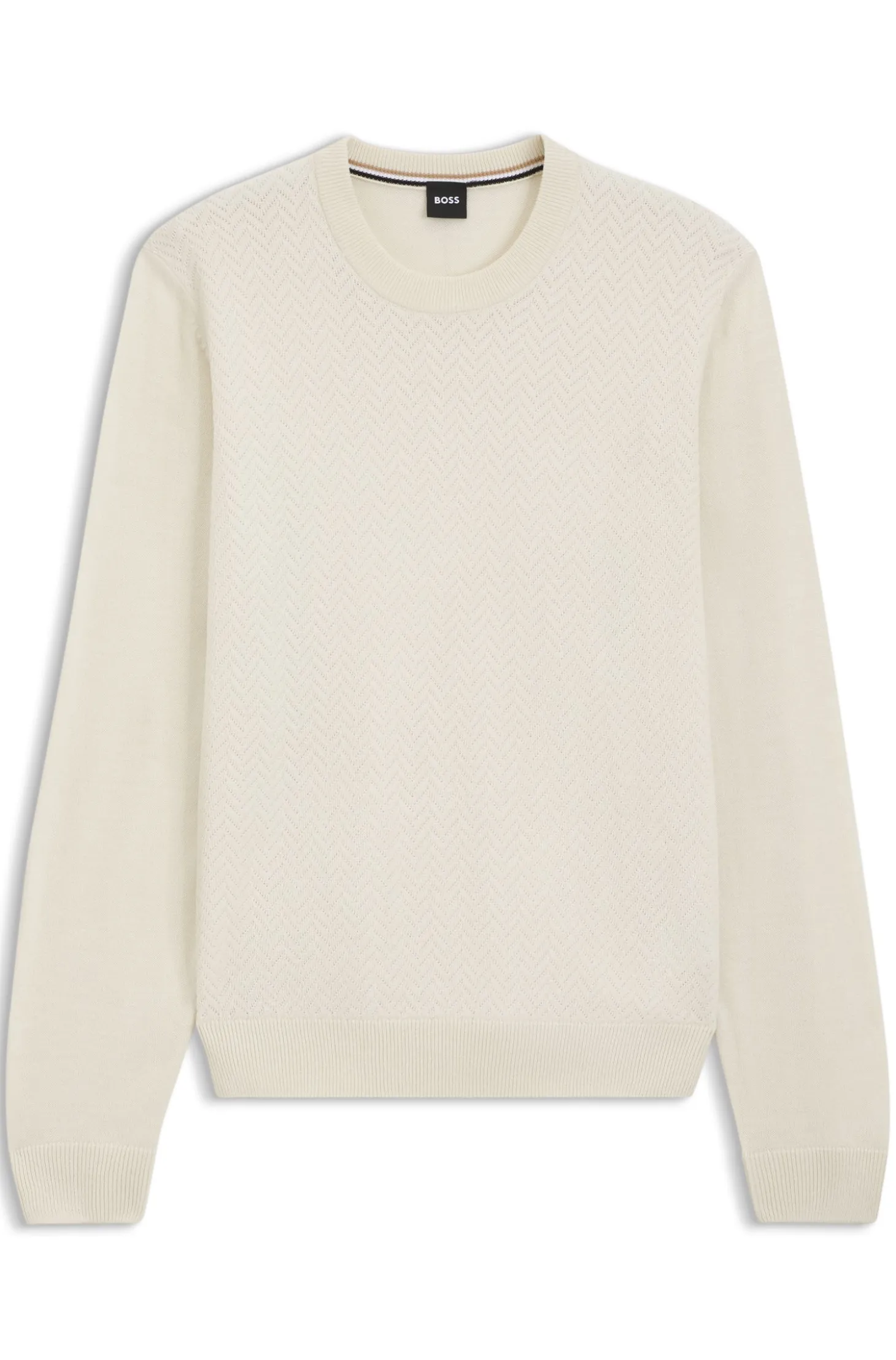 Wool-blend sweater with a textured front