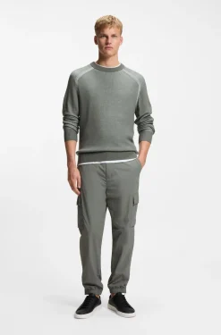 Wool-blend sweater with ribbed knit