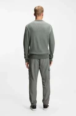 Wool-blend sweater with ribbed knit