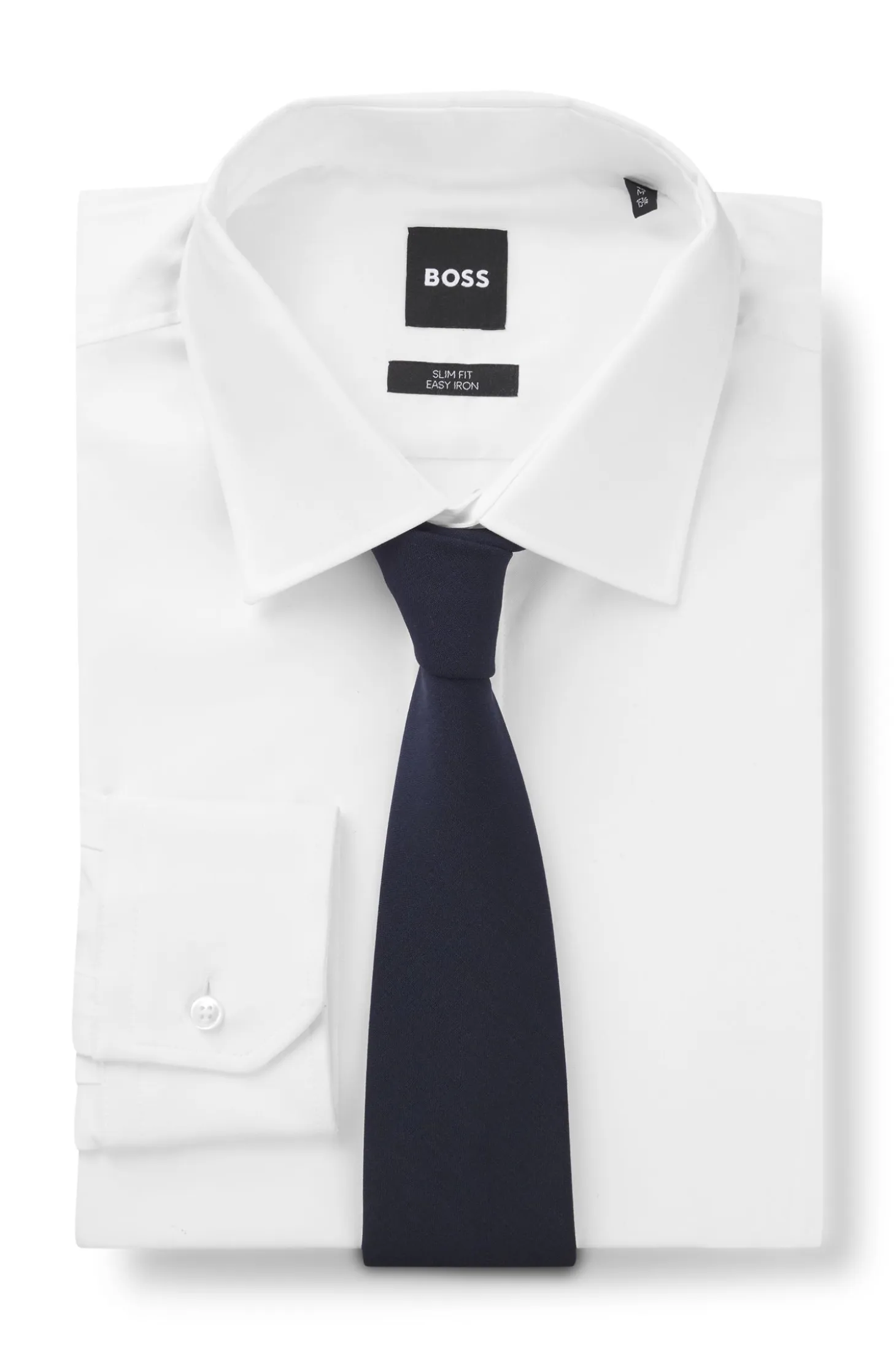 Wool-blend tie with stretch
