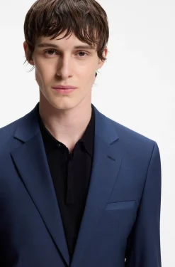 Wool-blend two-piece extra-slim-fit suit