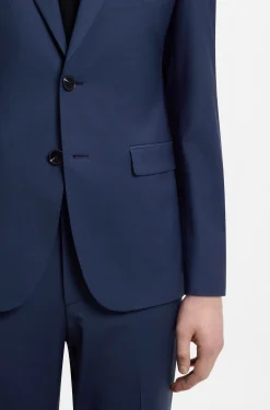 Wool-blend two-piece extra-slim-fit suit