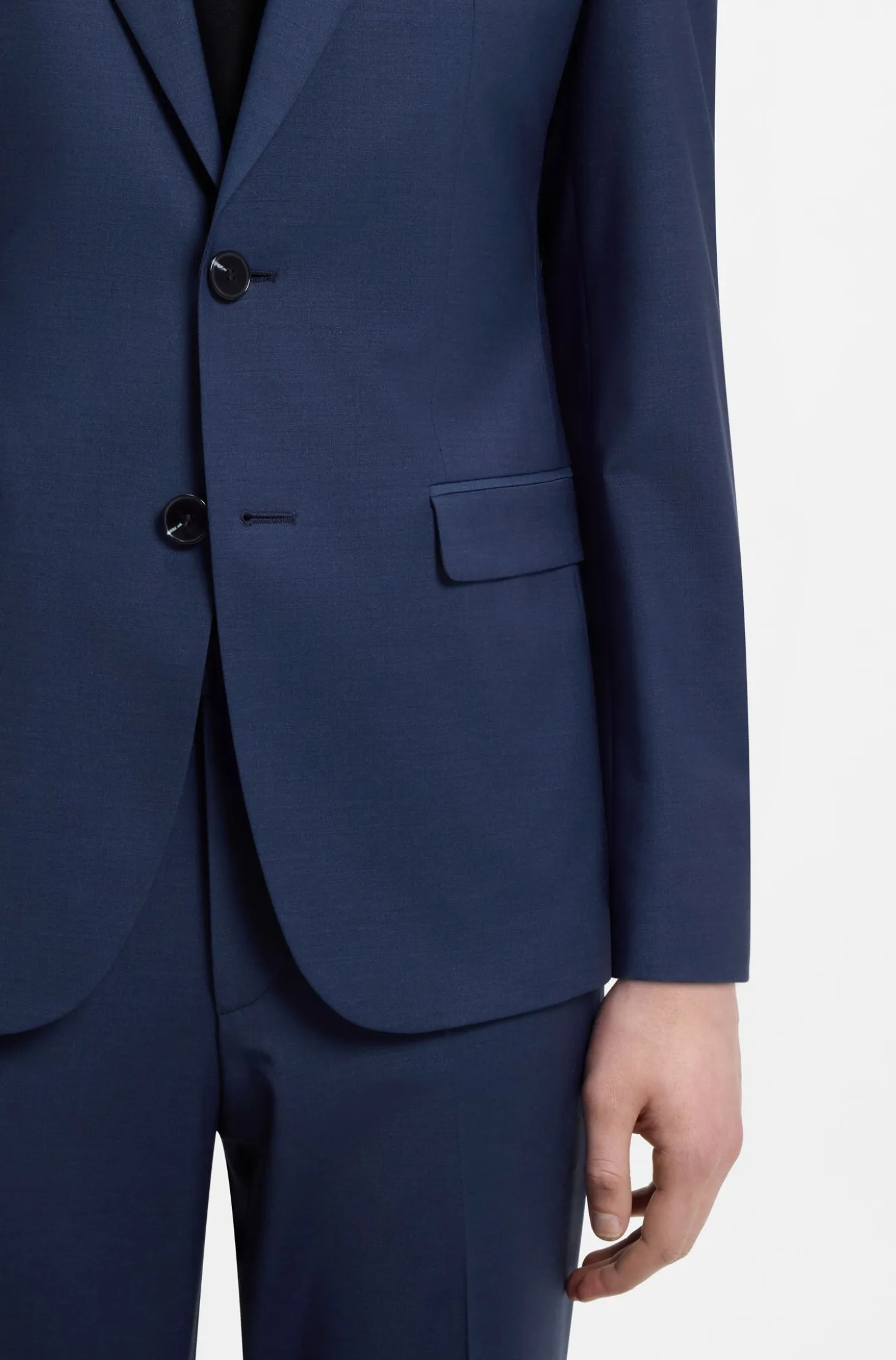 Wool-blend two-piece extra-slim-fit suit