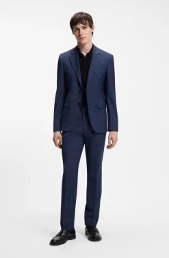 Wool-blend two-piece extra-slim-fit suit