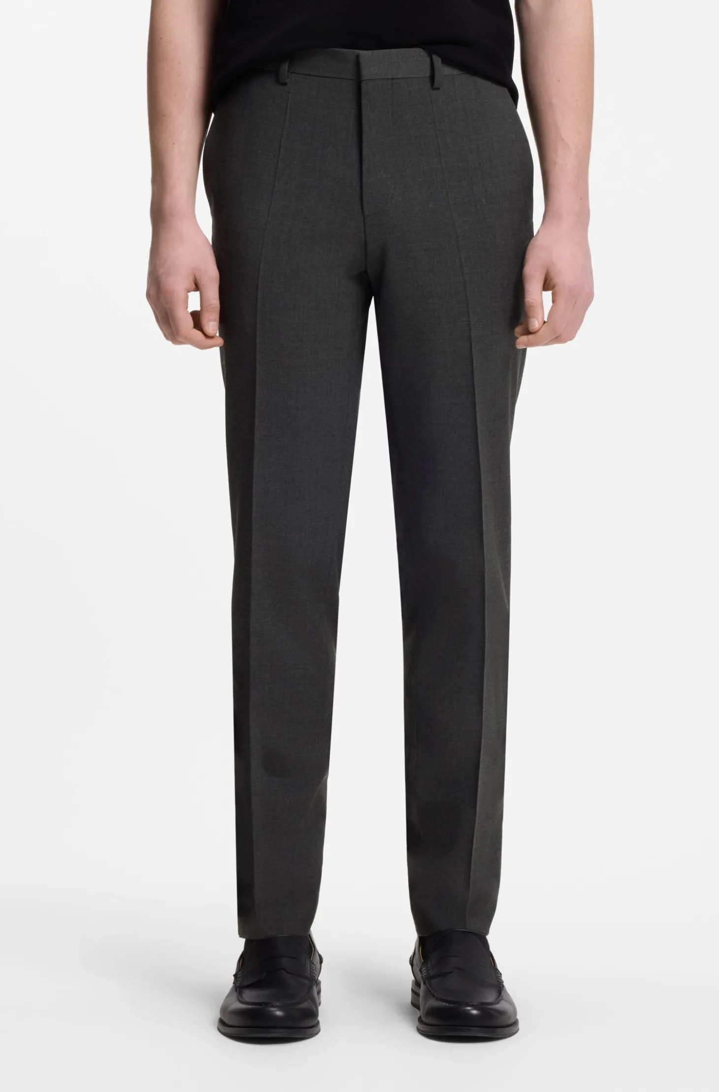 Wool-blend two-piece extra-slim-fit suit