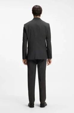 Wool-blend two-piece extra-slim-fit suit